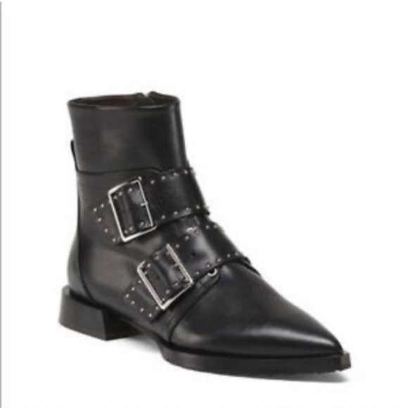 capezzani Shoes - Capezzani Leather Pointed Toe Stud Ankle Boot Size 7.5 (38)